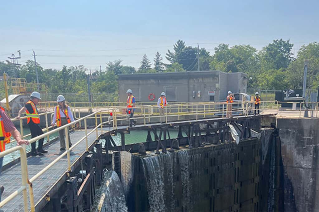 Grain Farmers of Ontario Tour Welland Canal Operations