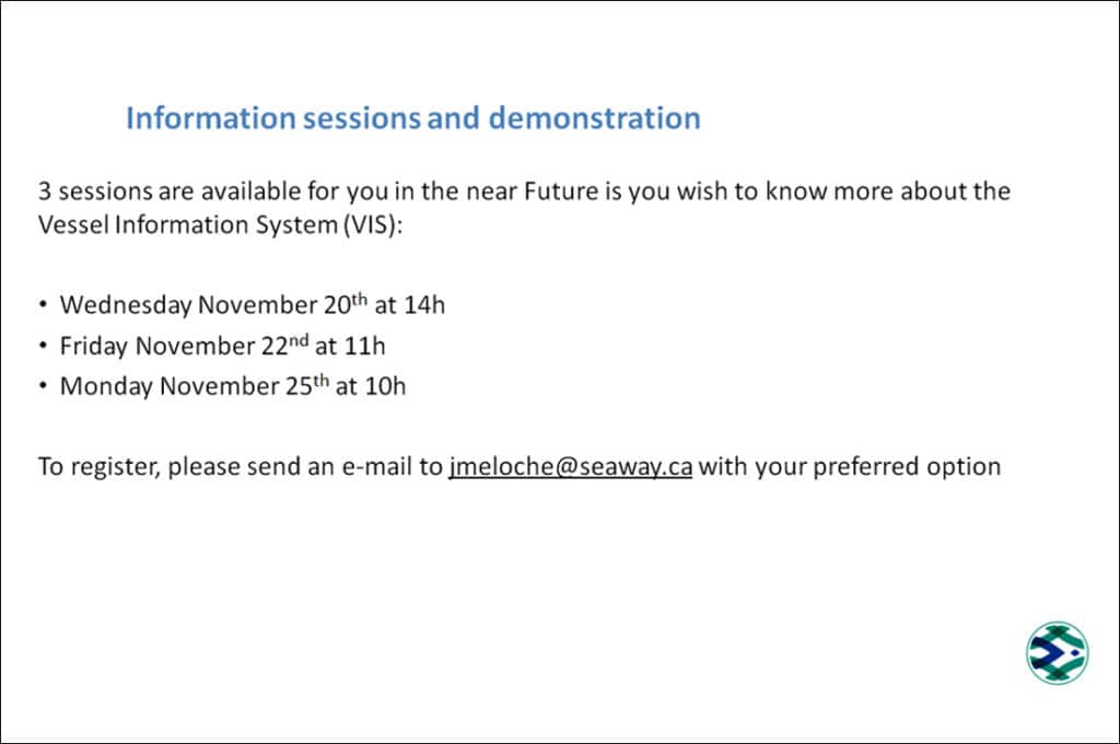 Information panel with important dates